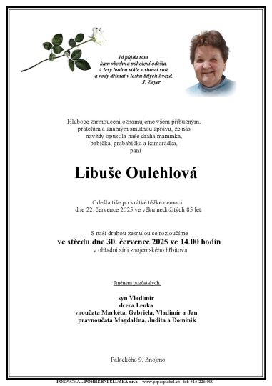 Libuše Oulehlová Libuše Oulehlová