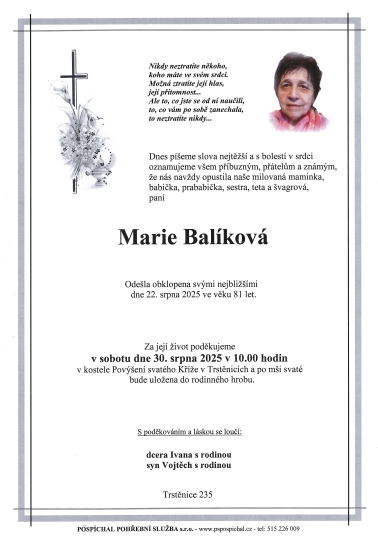 Marie Balíková Marie Balíková
