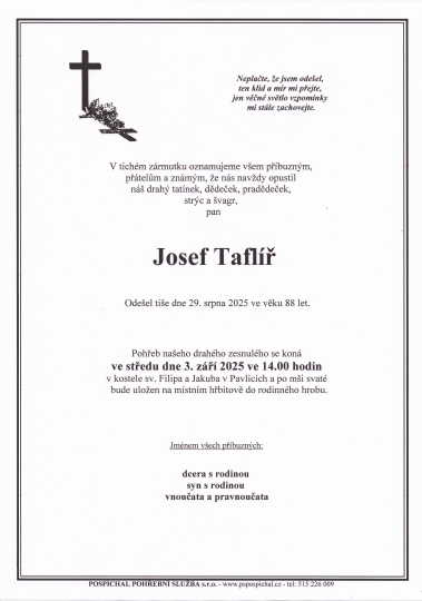 Josef Taflíř Josef Taflíř