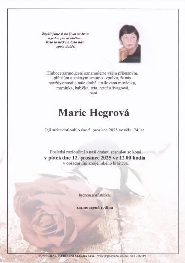 Marie Hegrová