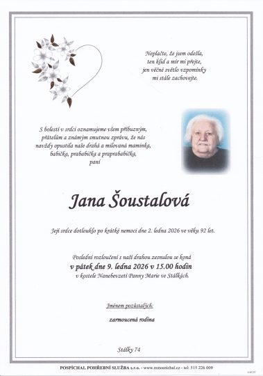 Jana Šoustalová