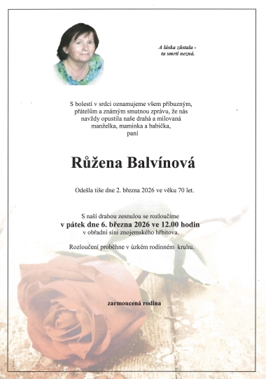 Růžena Balvínová