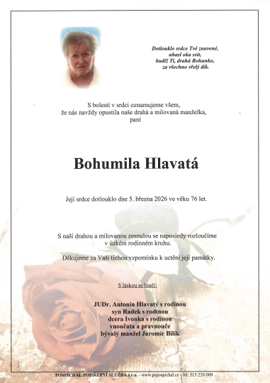 Bohumila Hlavatá