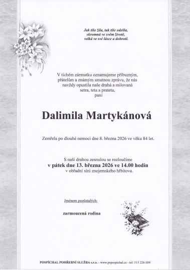 Dalimila Martykánová