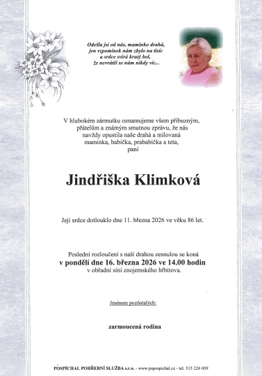 Jindřiška Klimková