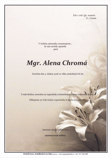 Mgr. Alena Chromá
