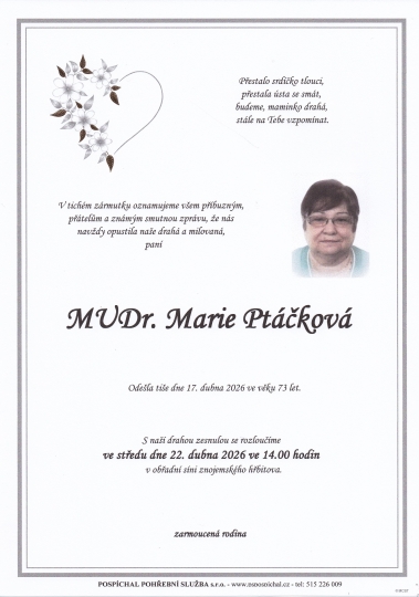 MUDr. Marie Ptáčková