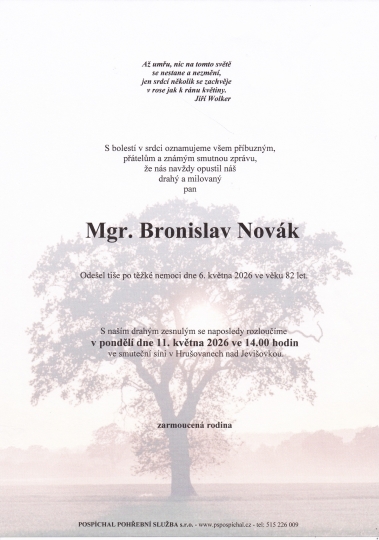 Mgr. Bronislav Novák