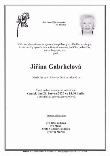 Jiřina Gabrhelová