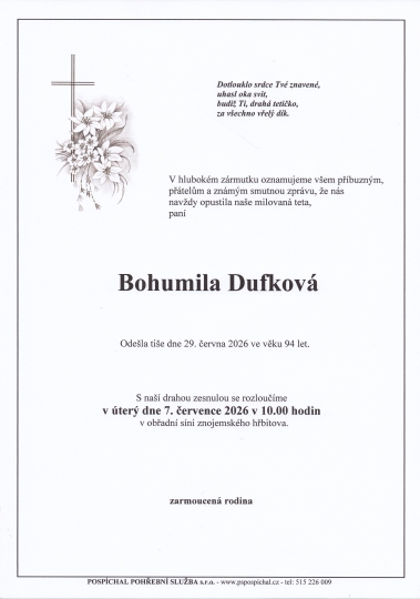 Bohumila Dufková