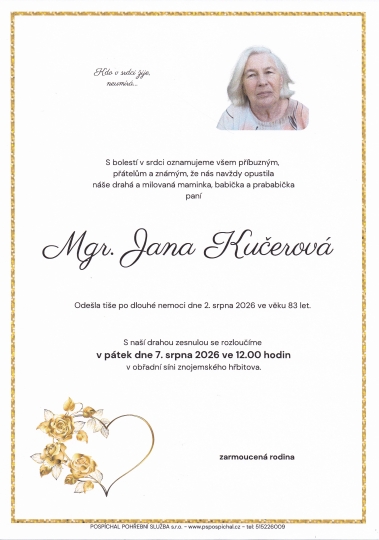 Mgr. Jana Kučerová