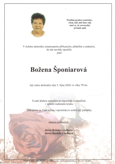 Božena Šponiarová